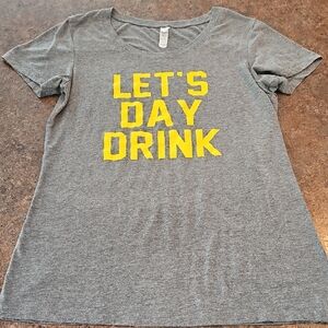 Gray T-Shirt with Yellow Graphic